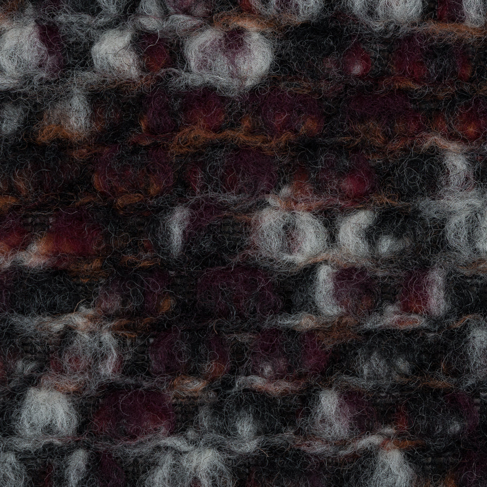Orange, Red and Black Speckled Wool Knit Detail