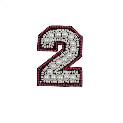 #2 Patch with Pearls - 3.5" x 2.5"