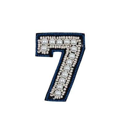 #7 Patch with Pearls - 3.75" x 2.75"