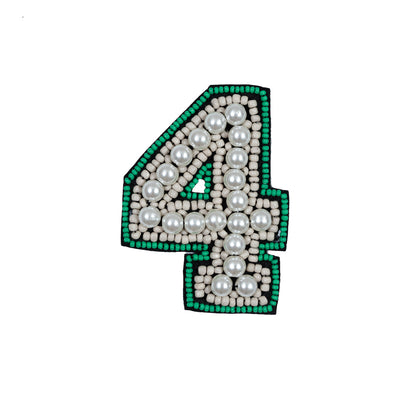 #4 Patch with Pearls - 3.75" x 2.75"