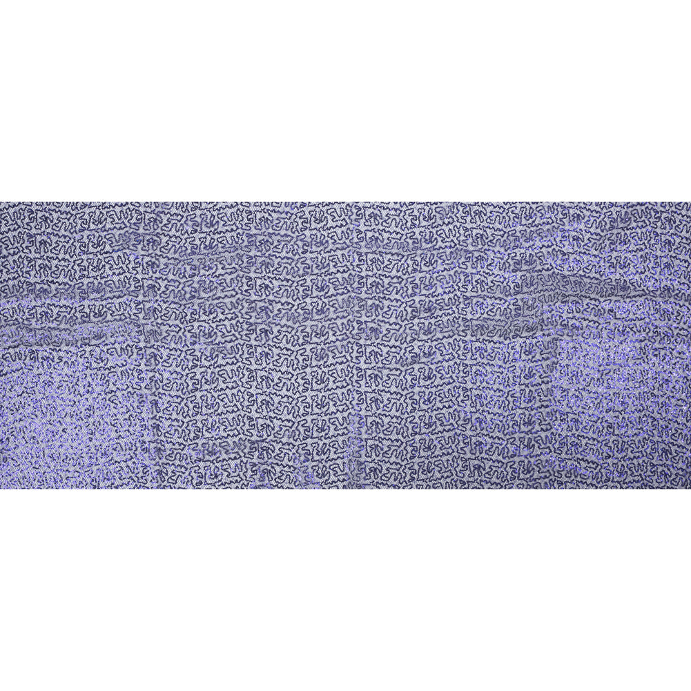 Netting with All-Over Circle Baby Sequins - Purple Folded