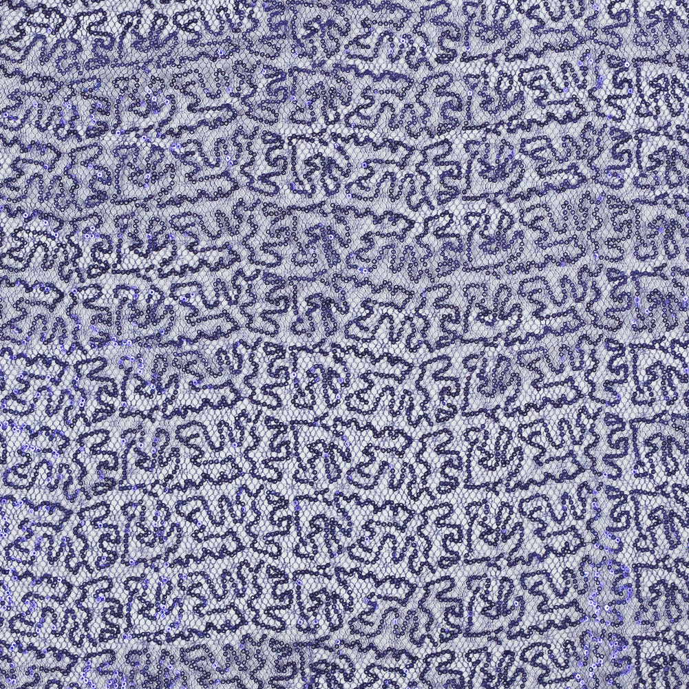 Netting with All-Over Circle Baby Sequins - Purple Detail