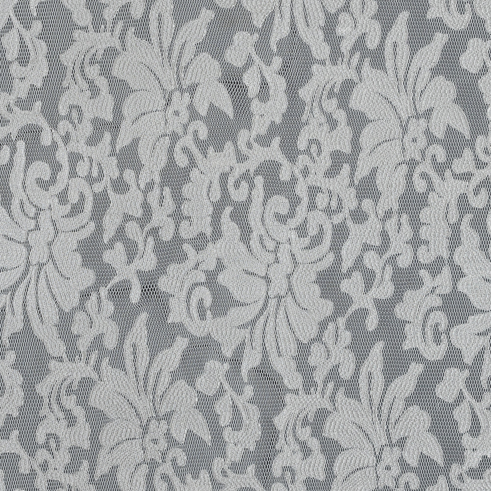 White Floral Embroidered Wonder Mesh