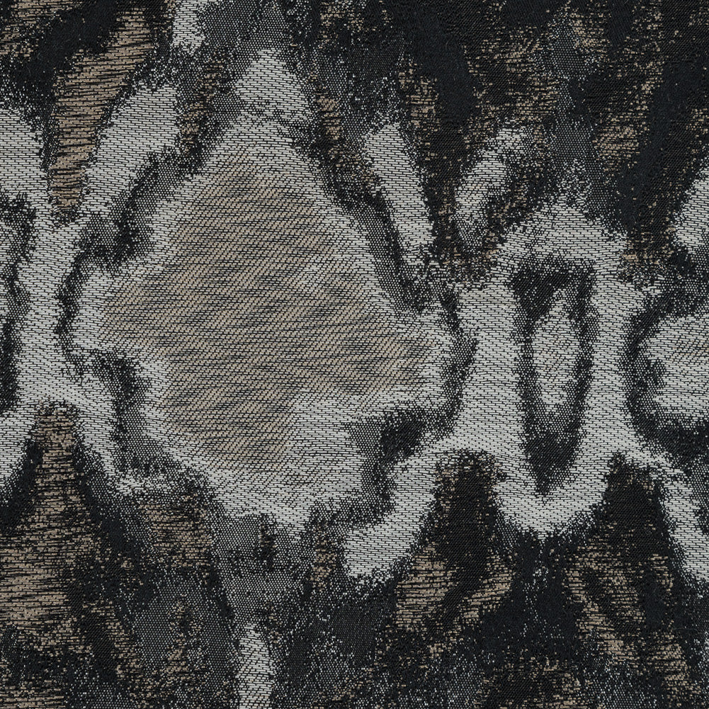 Gray and Beige Abstract Jacquard Detail