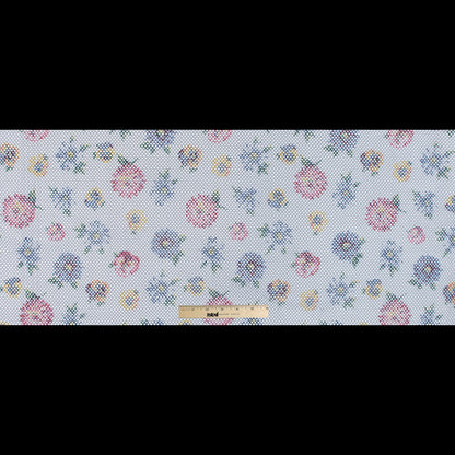 Multicolor Floral Printed Wonder Mesh Folded