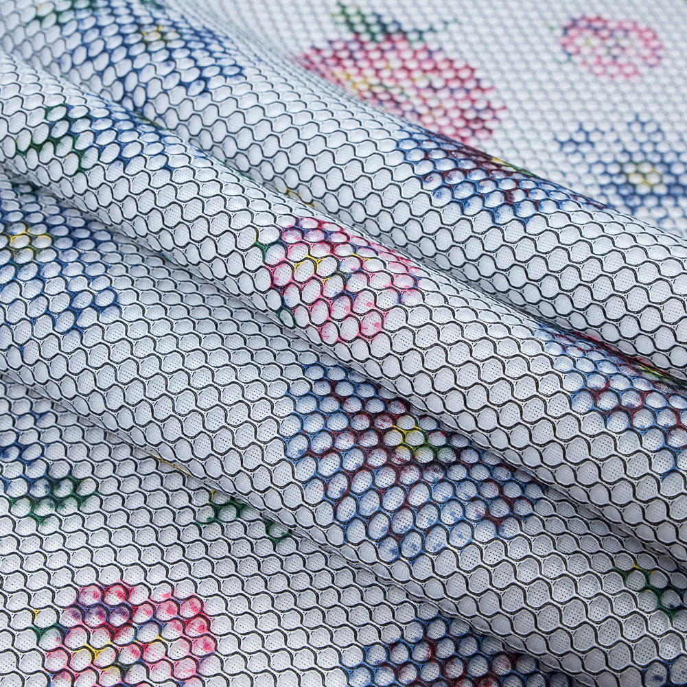 Multicolor Floral Printed Wonder Mesh Detail