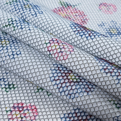 Multicolor Floral Printed Wonder Mesh Detail