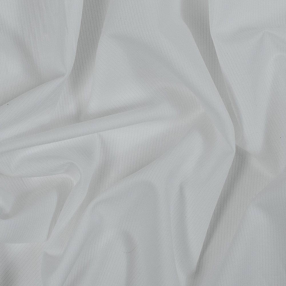 Italian Whisper White Cotton Ottoman