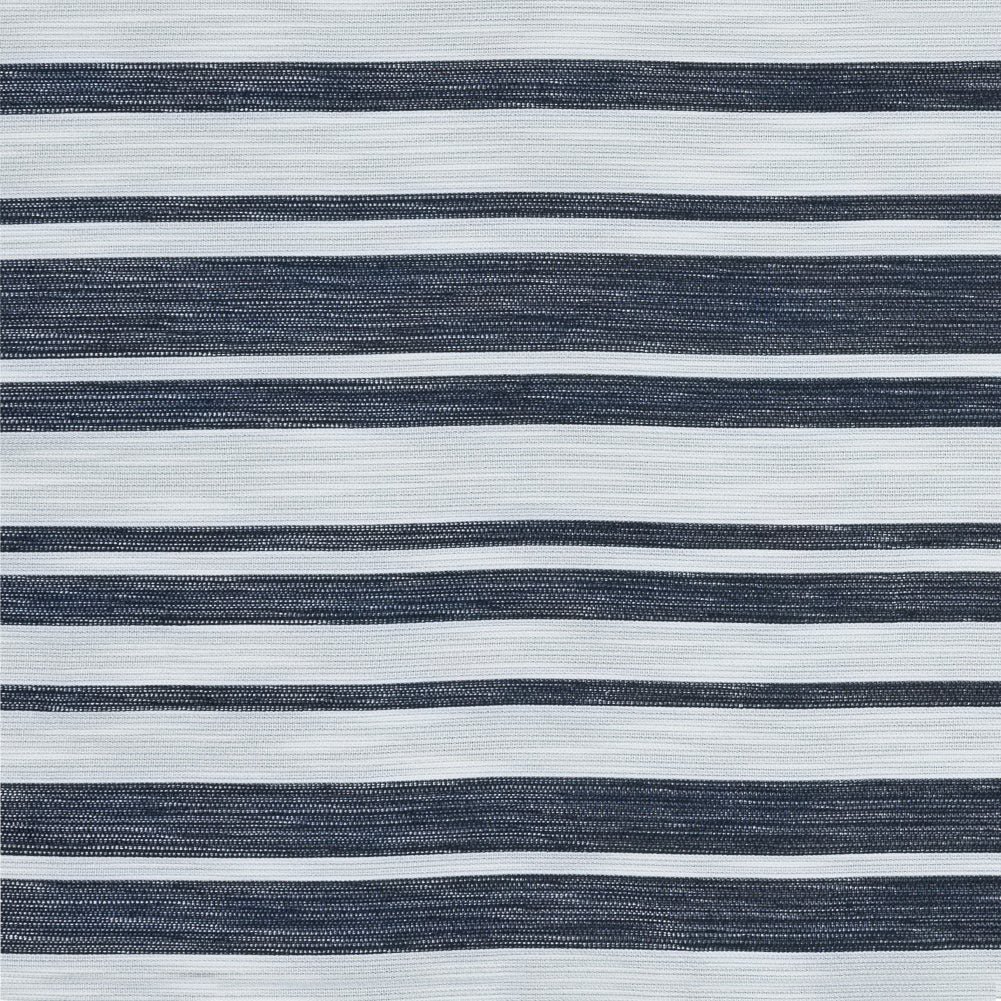 White Woven with Luminous Navy Barcode Stripes