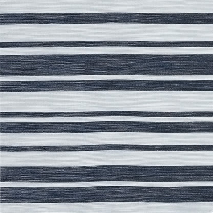 White Woven with Luminous Navy Barcode Stripes