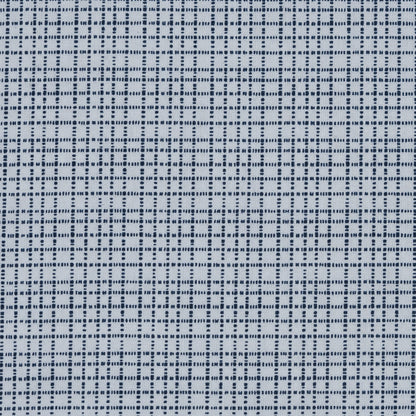 Navy and White Plaid Cotton Shirting Detail