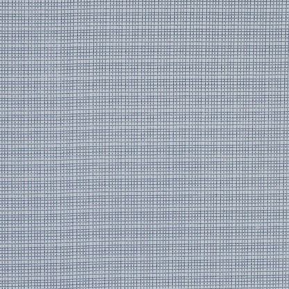 Navy and White Plaid Cotton Shirting
