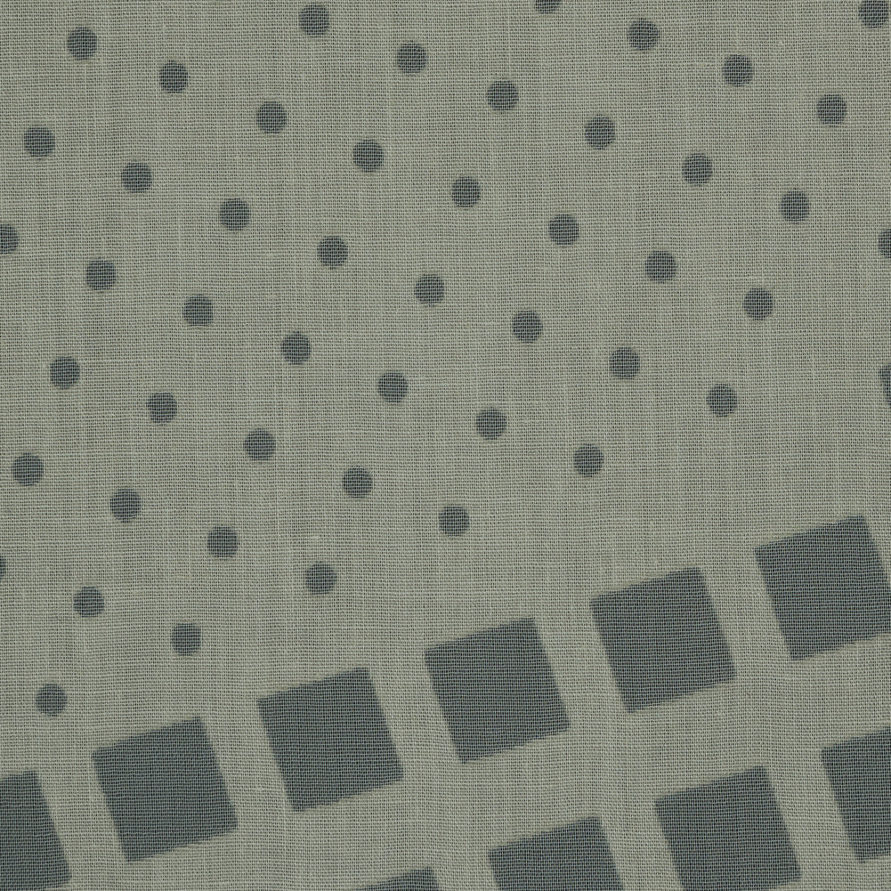 Mellow Yellow Geometric Poly-Cotton Burnout Detail