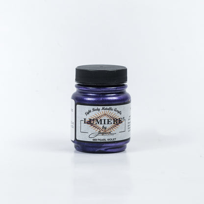Jacquard Lumiere Textile Paint - 569 Pearl Violet - Light Body Metallic Acrylic