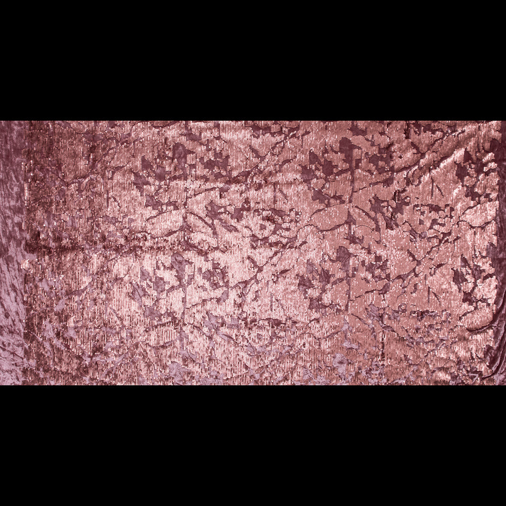 Stretch Velour with Sequins - Dusty Rose Folded