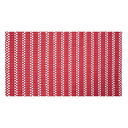 Guipure Lace - Flame Scarlet Red Geometric Full