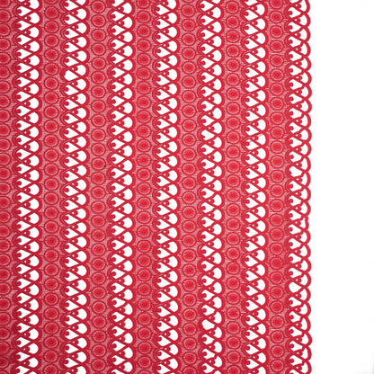 Guipure Lace - Flame Scarlet Red Geometric