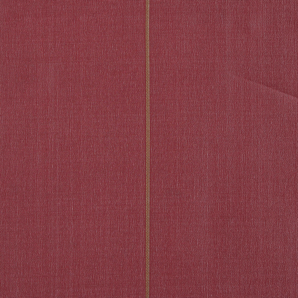 Red Polyester Taffeta with Metallic Gold Stripes Detail