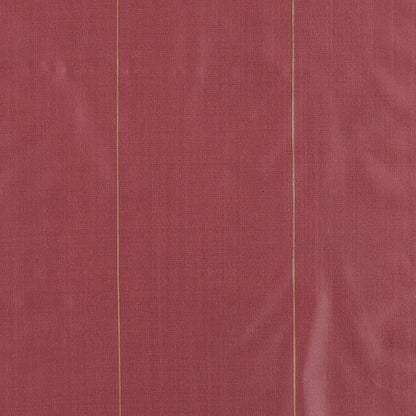 Red Polyester Taffeta with Metallic Gold Stripes