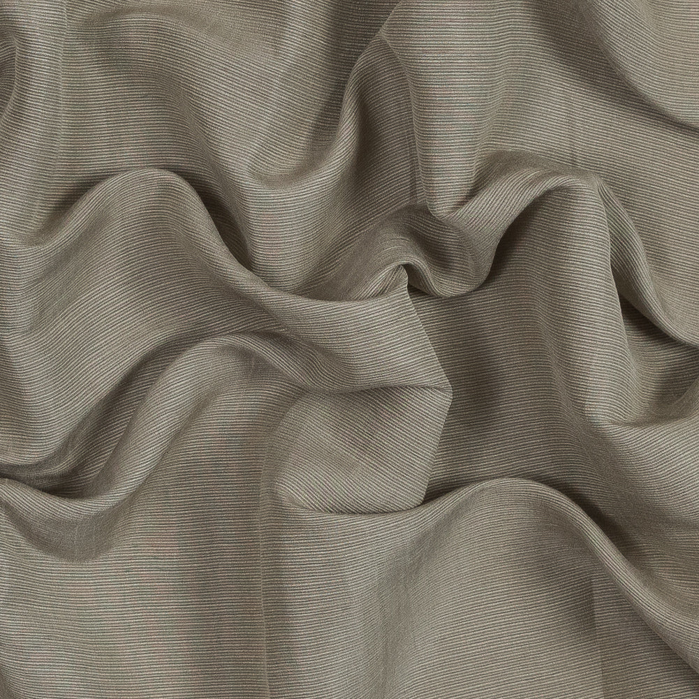 Timber Wolf Green Rayon and Polyester Ottoman