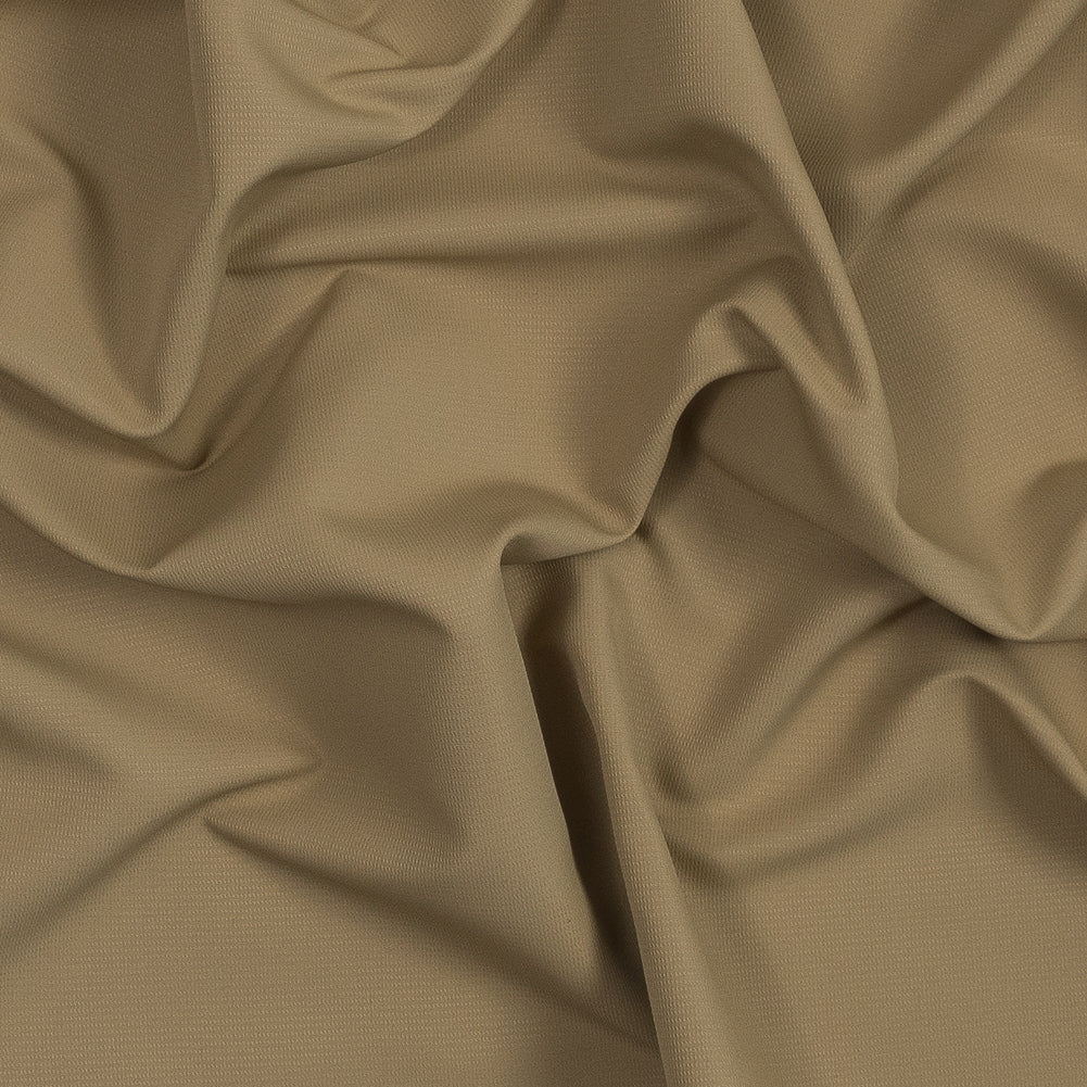 Camel Beige Polyester Dobby Jacquard