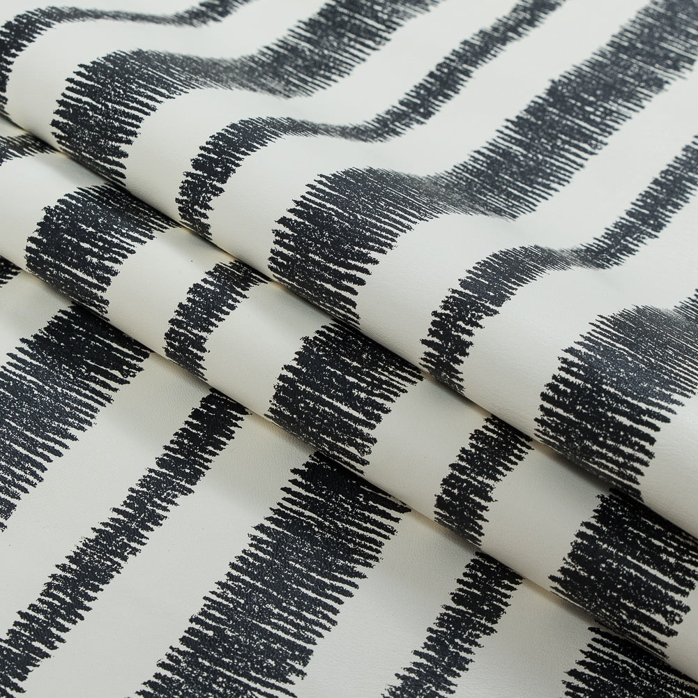 Phillip Lim Small Ivory and Black Striped Digitally Printed Lamb Leather Folded