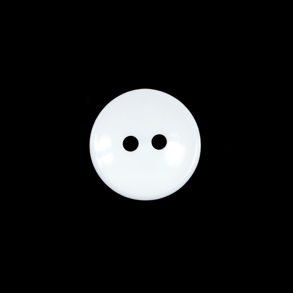 Chalk White 2-Hole Plastic Button - 24L/15mm