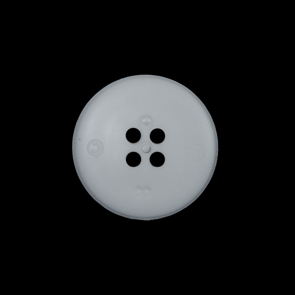 White Geometric Plastic Shank-Back Button - 36L/23mm Detail