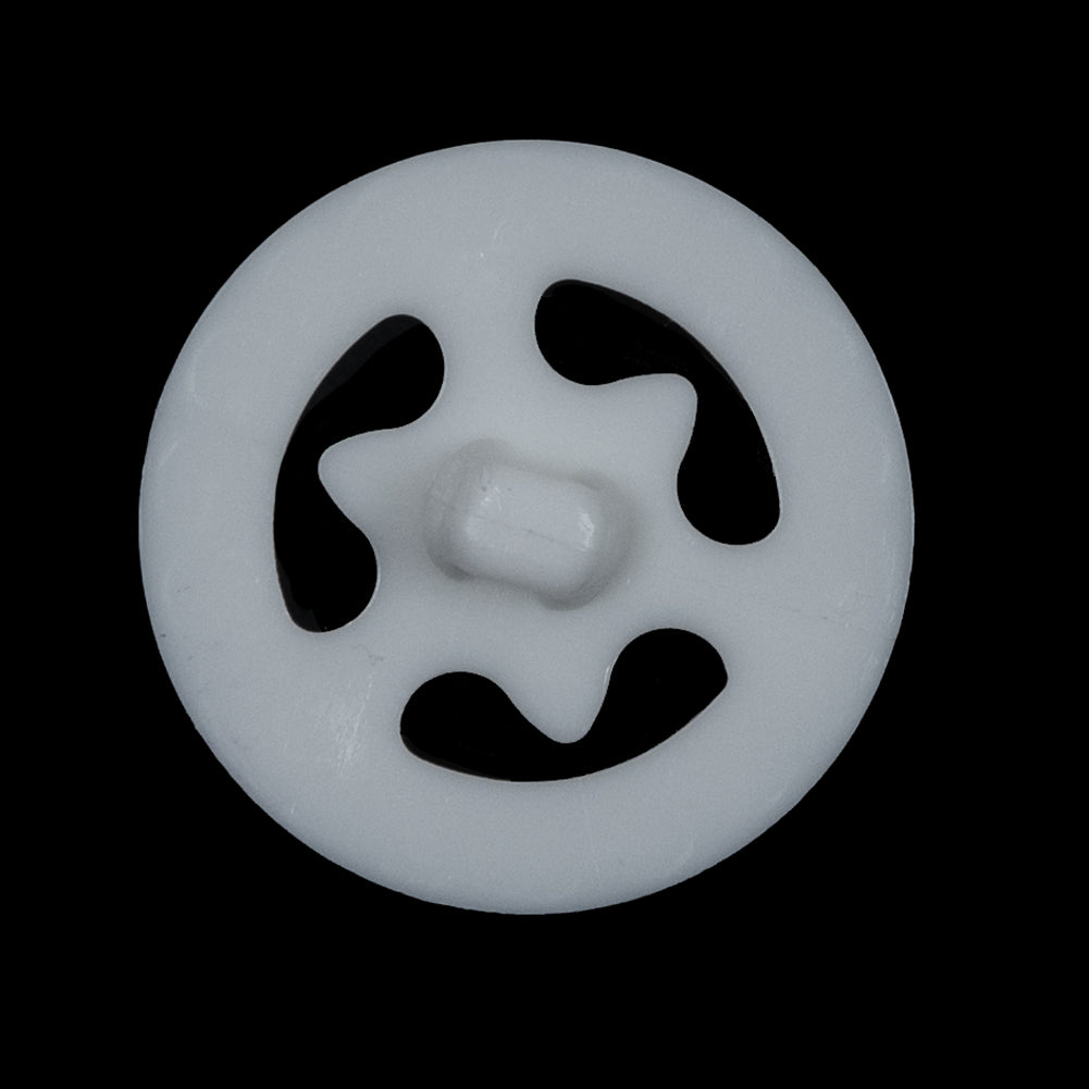 Glossy White Hearts and Gems Open Framework Shank Back Button - 45L/29mm Detail