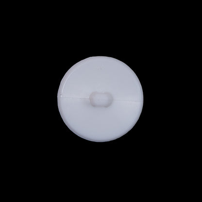 White Plastic Shank-Back Button - 28L/18mm Detail