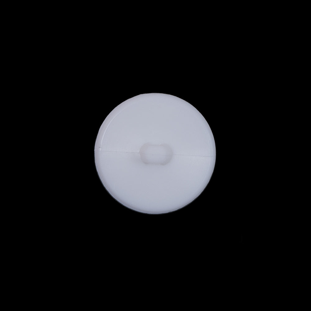 White Plastic Shank-Back Button - 24L/15mm Detail