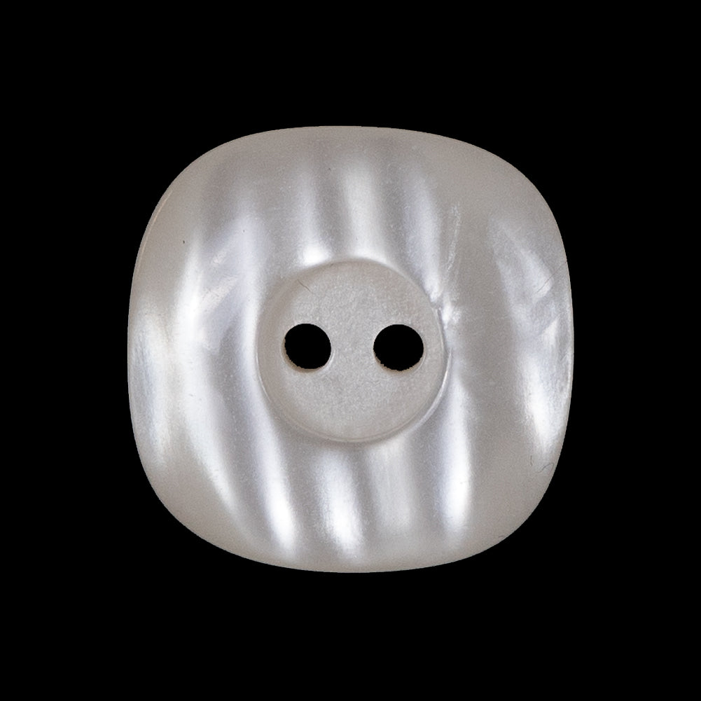 Beige Iridescent Plastic Two-Hole Button - 40L/25.5mm