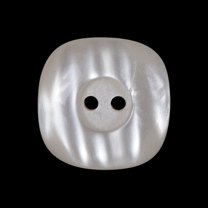 Beige Iridescent Plastic Two-Hole Button - 40L/25.5mm