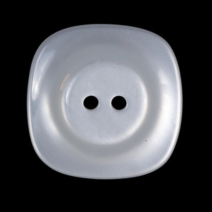 Light Silver Luminous Plastic Two-Hole Button - 44L/28mm Detail