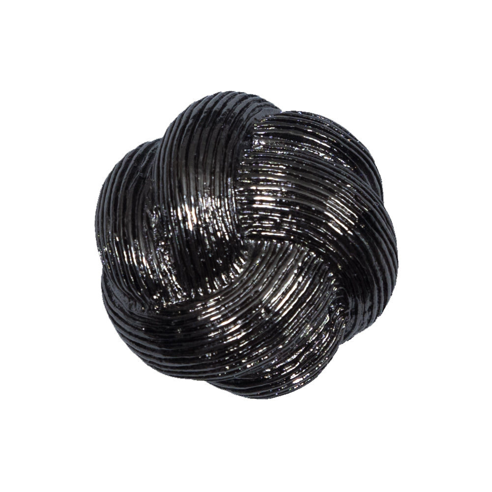 Italian Gunmetal Knot Metal Shank-Back Button - 40L/25.5mm