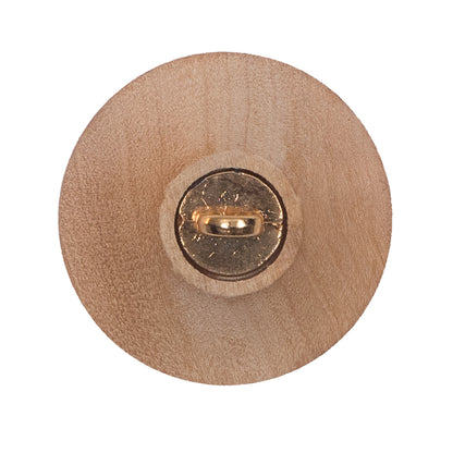 Wood Smock Style Shank Back Button - 45L/29mm Detail