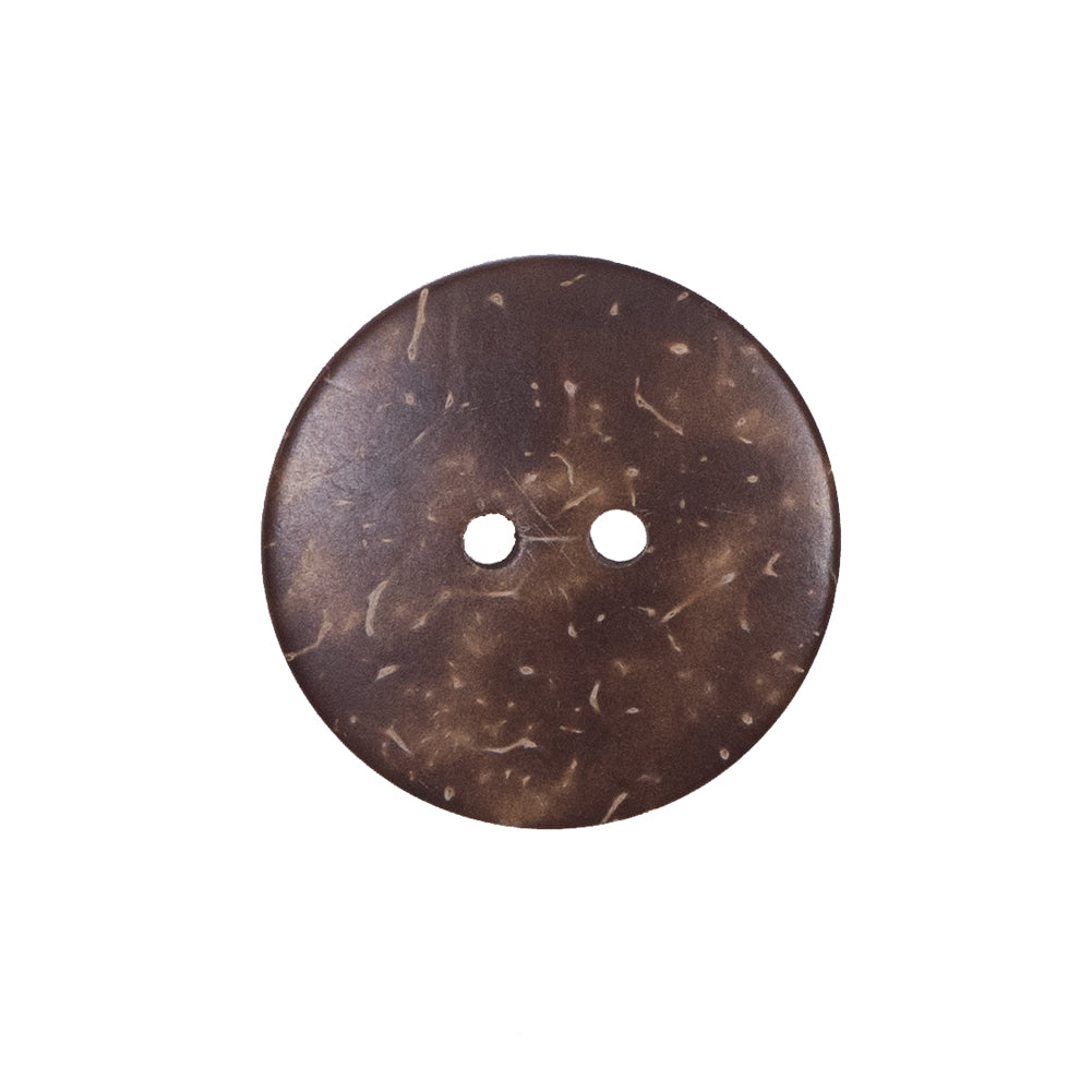 Italian Brown Etched Coconut Button - 36L/23mm Detail