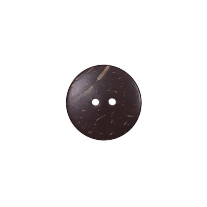 Italian Brown Leafy Etched Coconut Button - 24L/15mm Detail