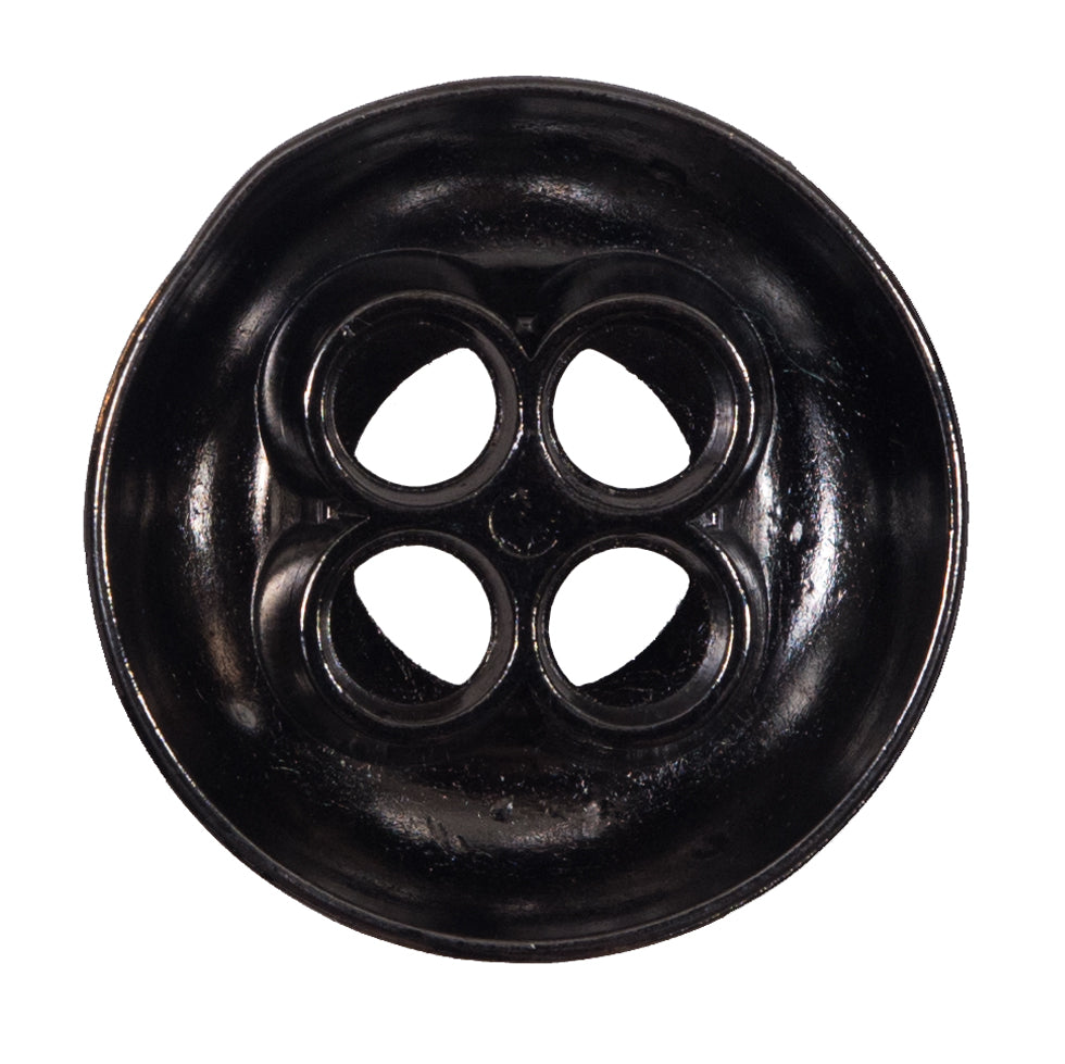 Italian Silver Metal 4-Hole Button - 54L/34mm Detail