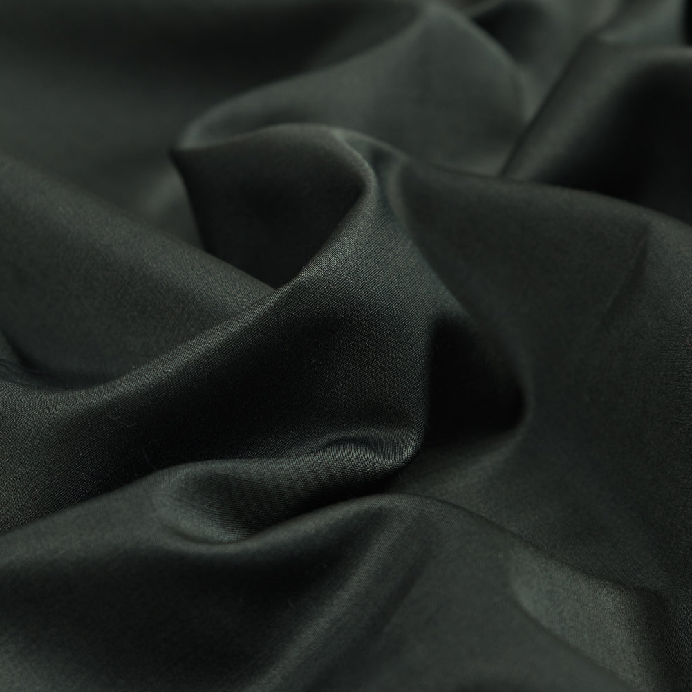 Dark Gray Silk and Wool Blended Suiting Detail