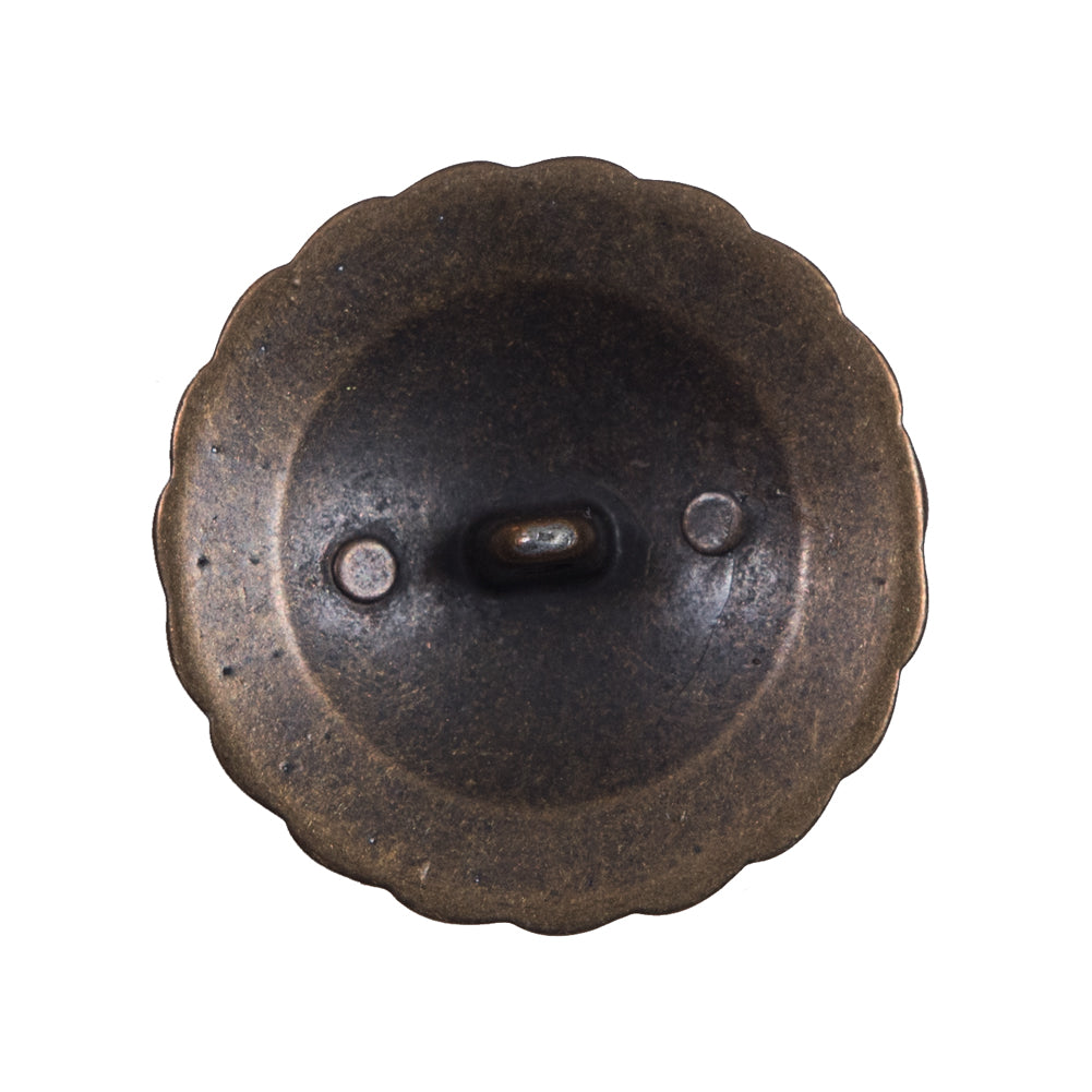 Italian Antique Gold Metal Shank Back Button - 48L/30.5mm Detail