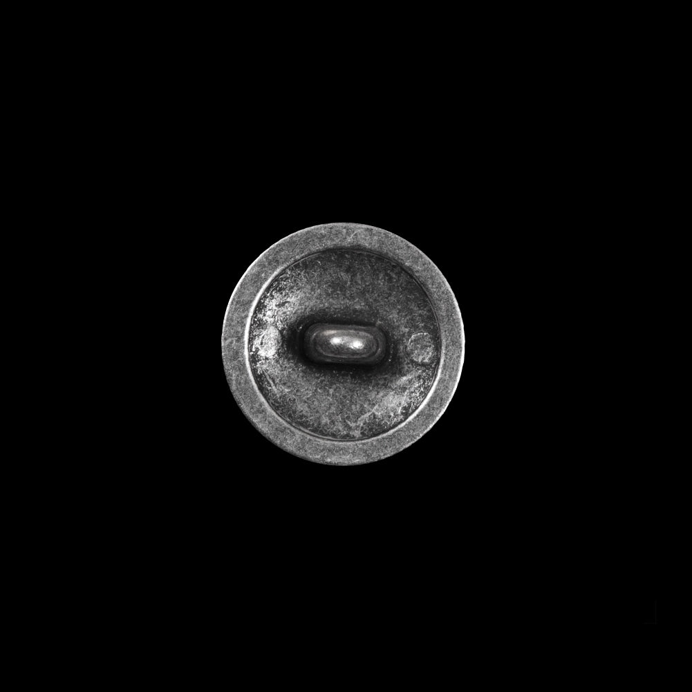 Silver Etched Metal Button - 24L/15mm Detail