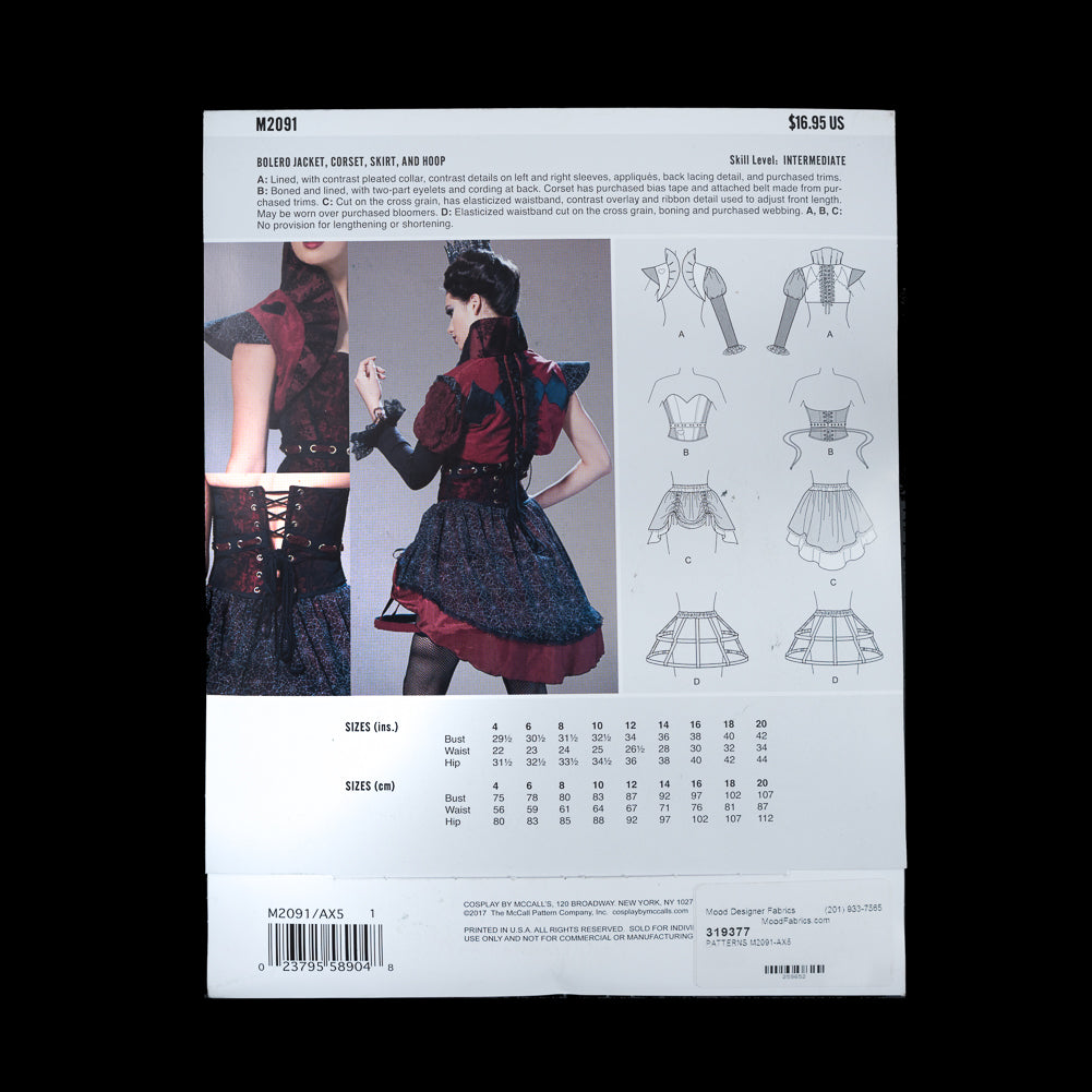 McCalls Red Reign Cosplay Pattern M2091 A5 Detail