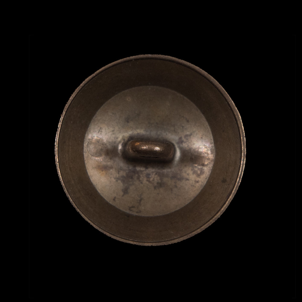Antique Gold Metal Crest Shank Back Button - 40L/25.5mm Detail