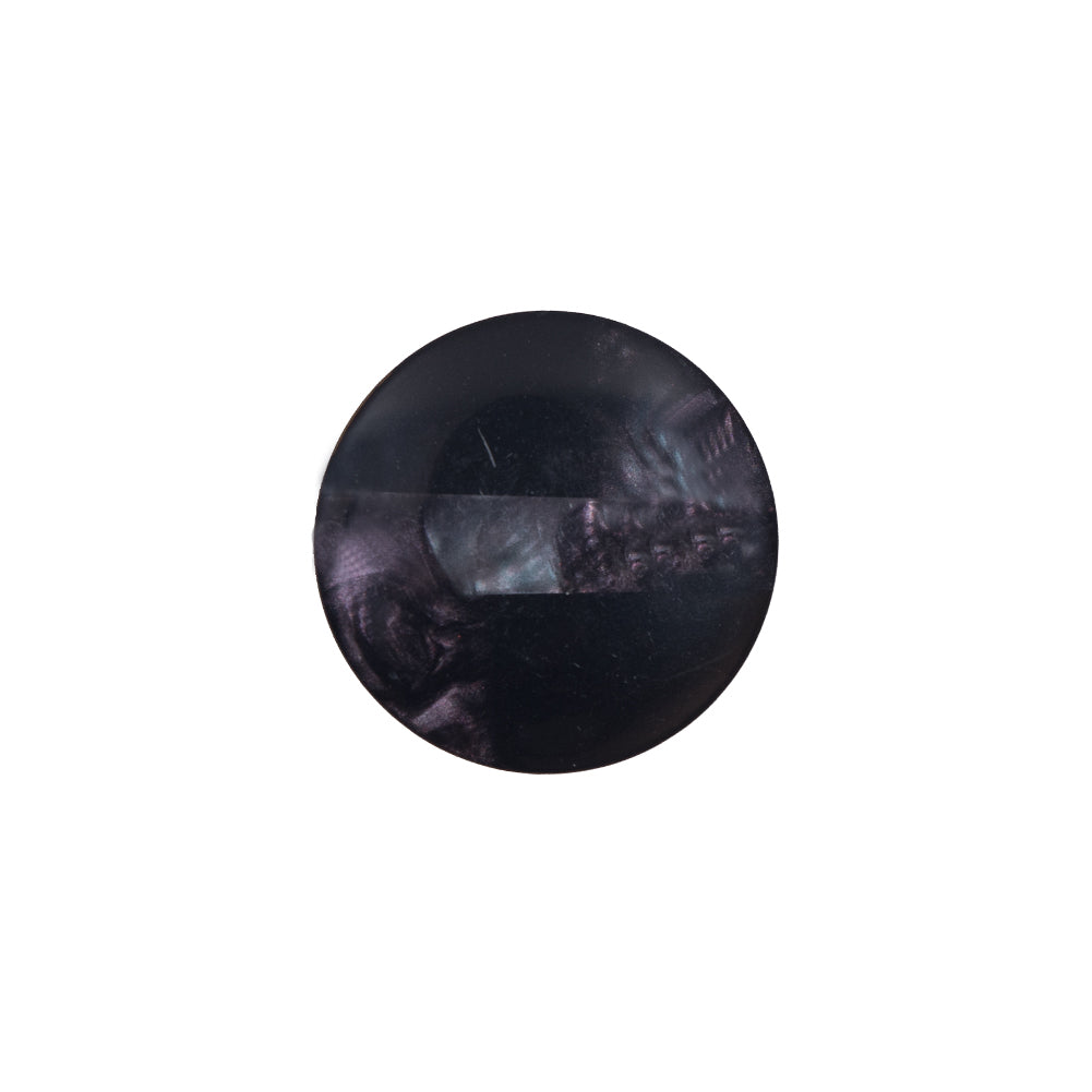 Black and Purple Plastic Self Shank Button - 28L/18mm