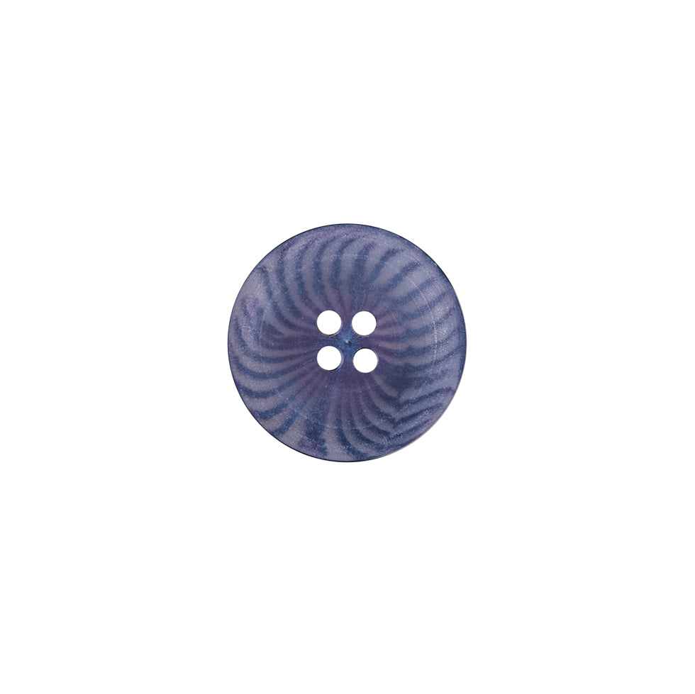 Blue Plastic 4-Hole Button - 20L/12.5mm Detail