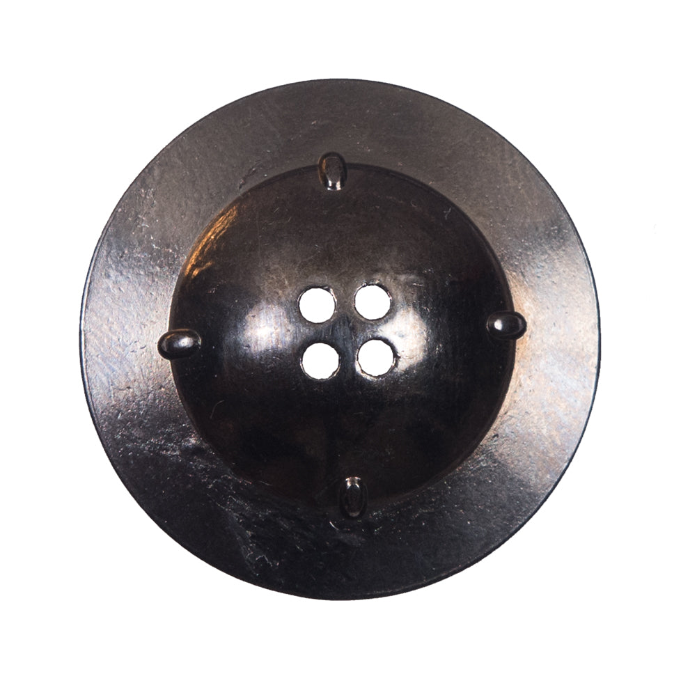 Italian Gunmetal Metal 4-Hole Button - 44L/28mm Detail