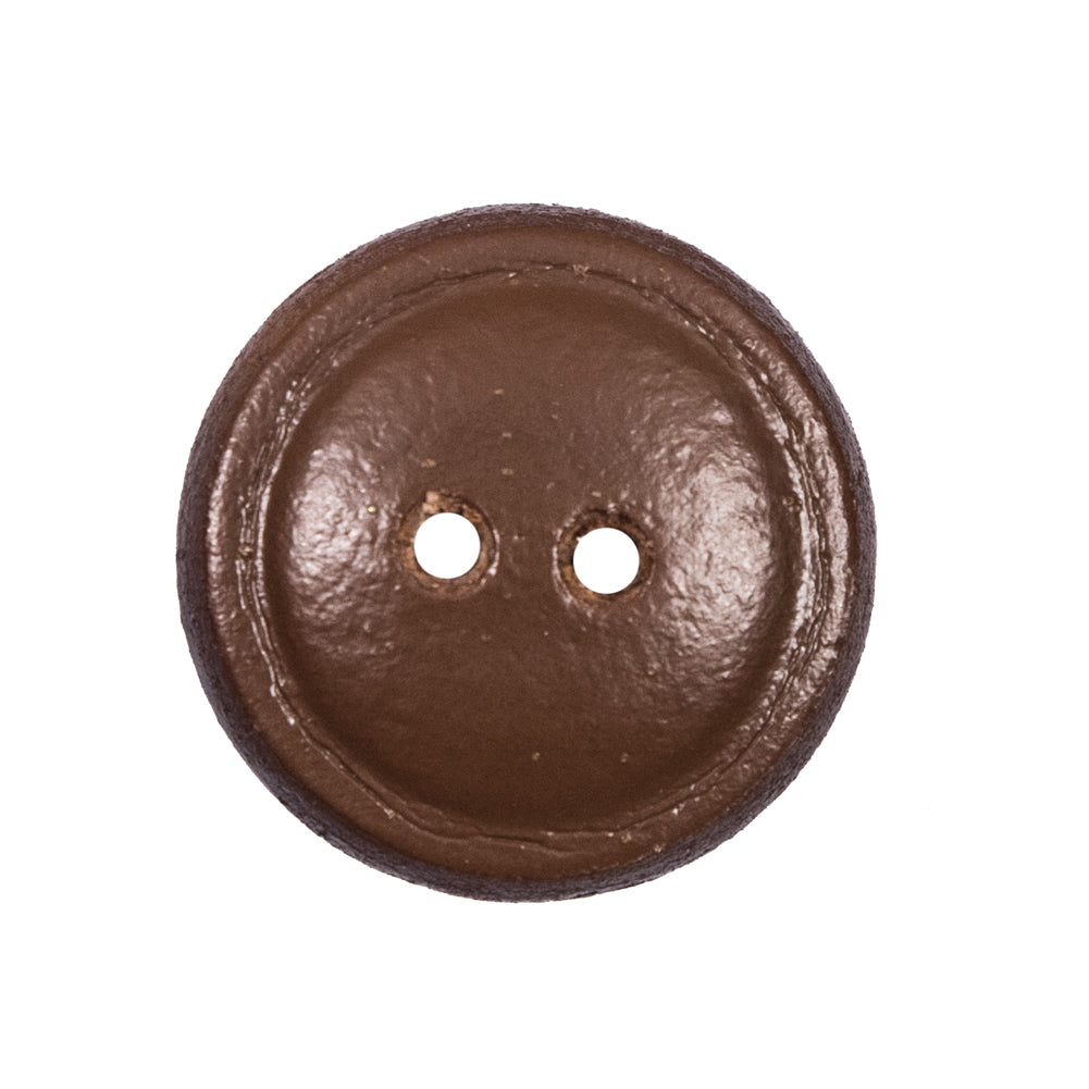 Brown Wood 2-Hole Button - 40L/25.5mm Detail