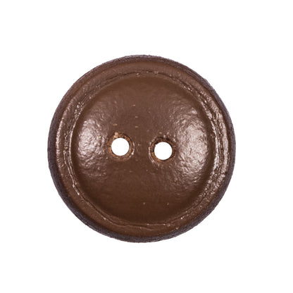 Brown Wood 2-Hole Button - 40L/25.5mm Detail