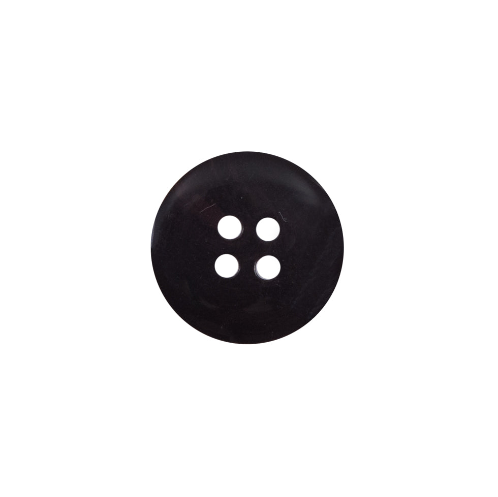 Dark Brown 4-Hole Plastic Button - 24L/15mm Detail
